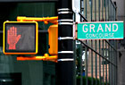 Crossing in front of the Bronx Museum of the Arts in the Grand Concourse